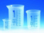 Beaker PP with blue grad. and spout, 3000 ml