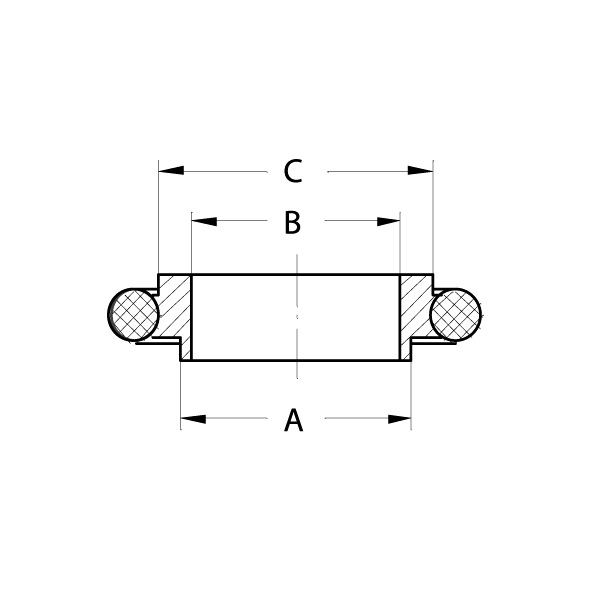 [28120310] NW10/16 KF adapter center.ring perbunan