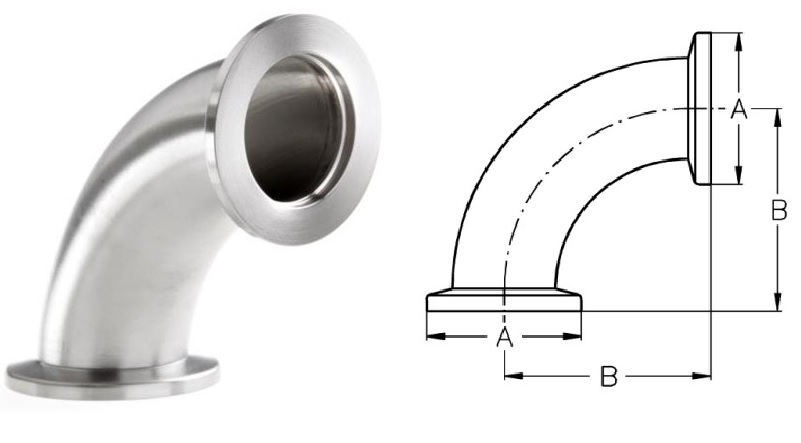 NW40 bend 90° stainless