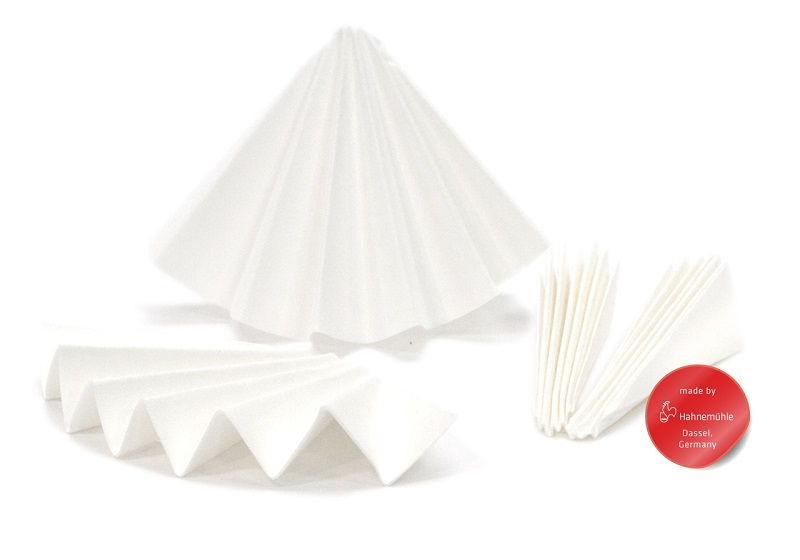 Folded filter, Hahnemühle 2555, qualitative, Ø240 mm, for analysis of malt and beer