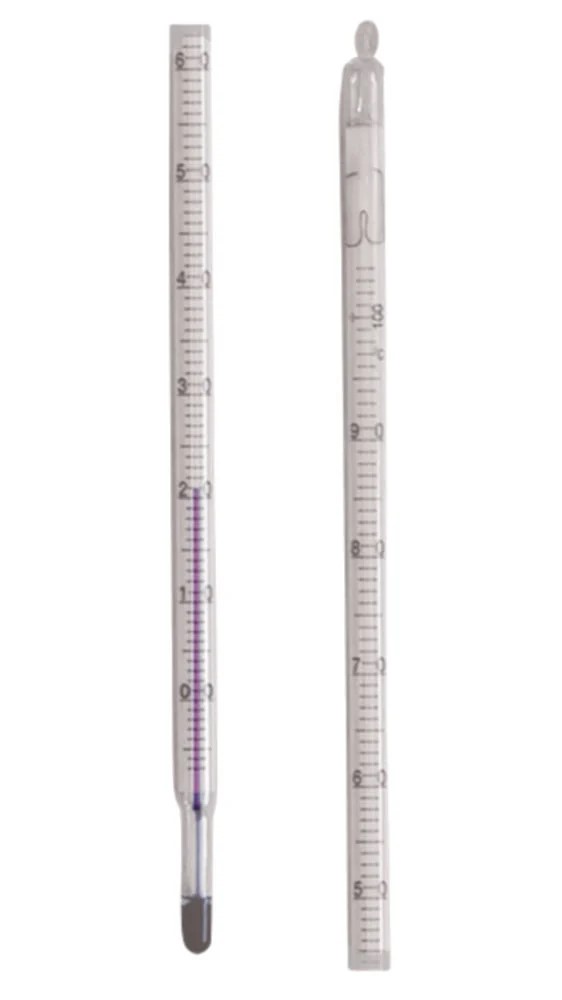 [1189115] Glass thermometer, blue filling, -10 - 100°C : 1°C