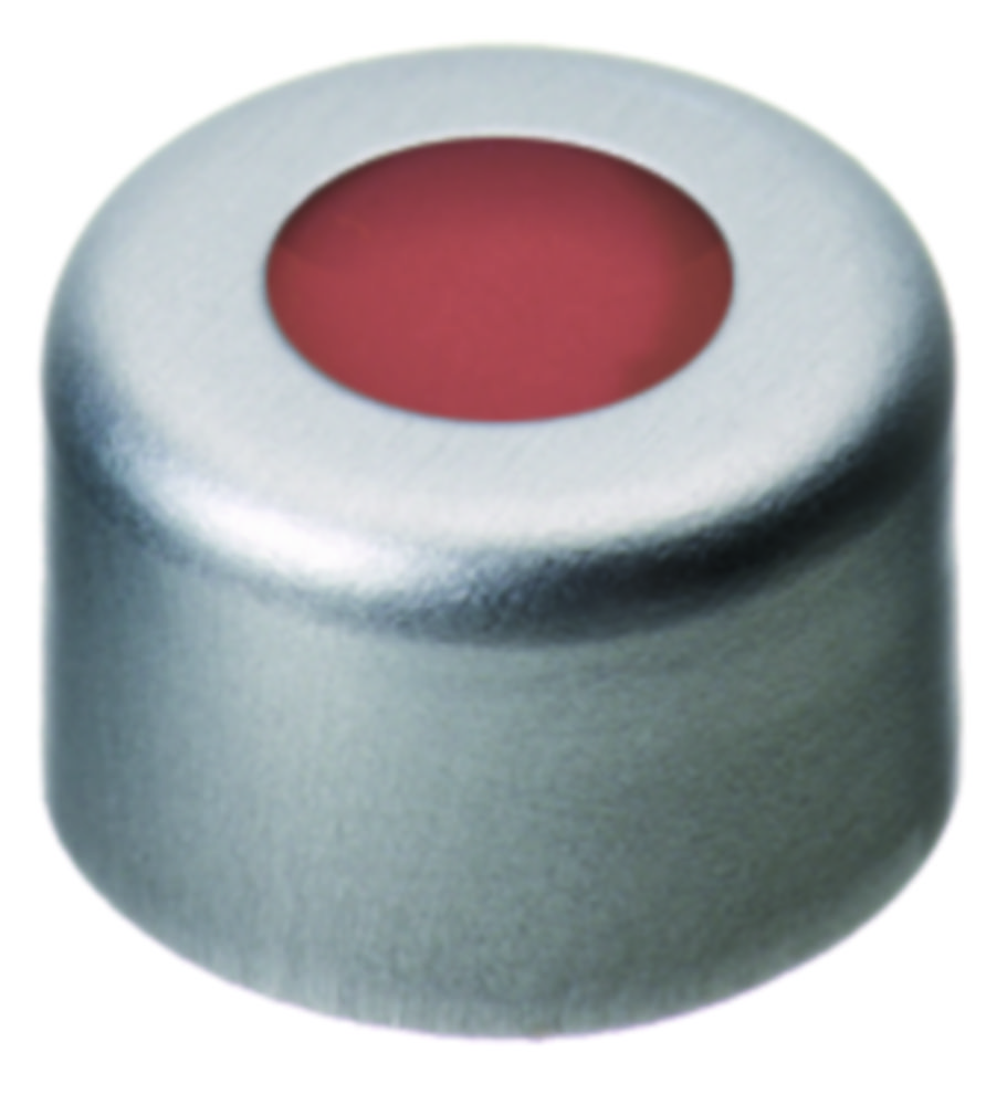 Crimp seals, LLG, N 8, alu w. hole, silver, rubber/PTFE 45 A