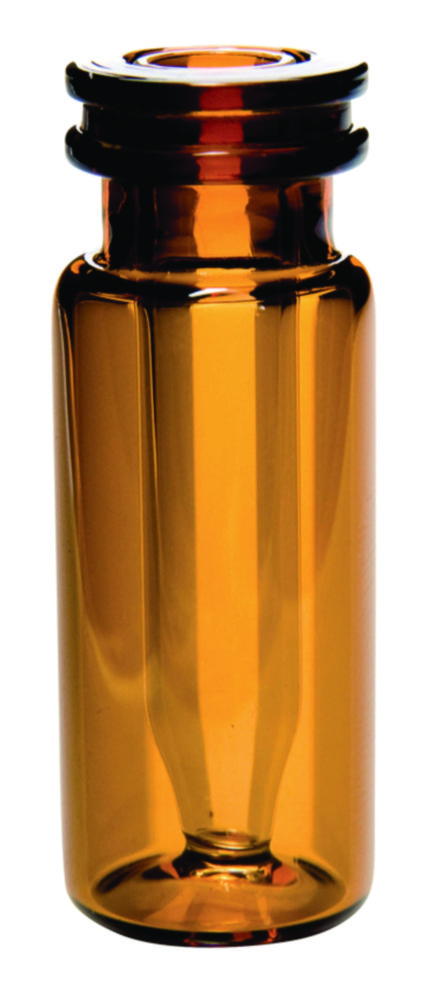 [4008251] Microvials w. snap neck, LLG, N 11 snap ring, wide opening, 0,3 mL conical, amber