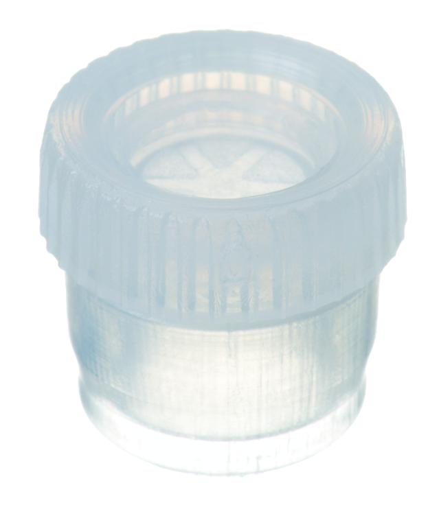 Plug for shell vials, LLG, N 12, clear PE