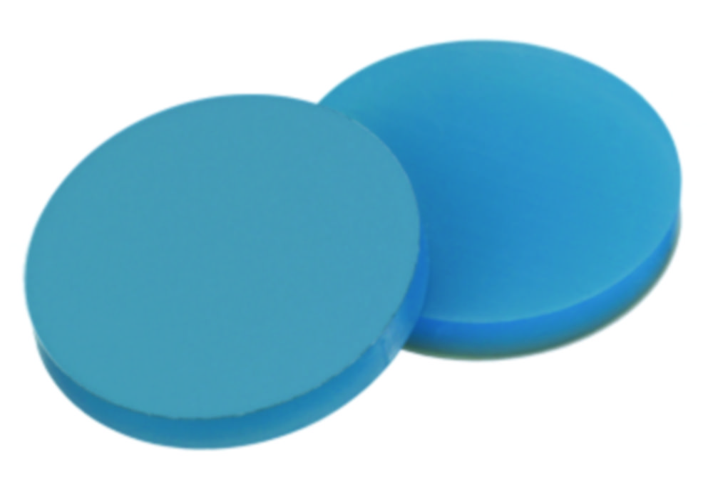 Septa, LLG, for N 20 crimp seals, silicone(blue)/PTFE(transparent) 40 A