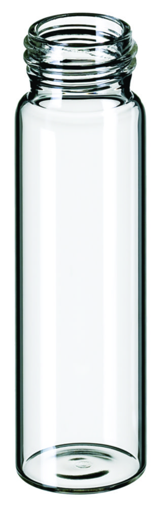 Vials w. screw neck, LLG, N 24 EPA, 40 mL, clear