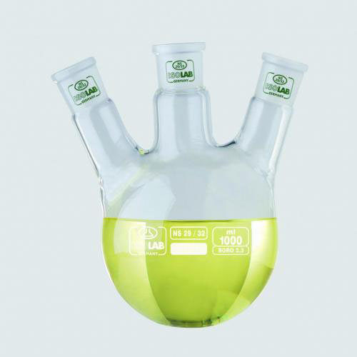 [4008396] Ground neck flask with 3 joints 2000 ml, center ar