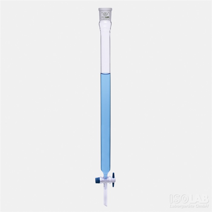 Chromatography column without frit, ISOLAB, NS 14/23, 200 mm, Ø10 mm, 15 mL