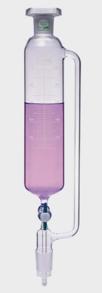 dropping funnel, cylindrical, relief tube, 100 ml