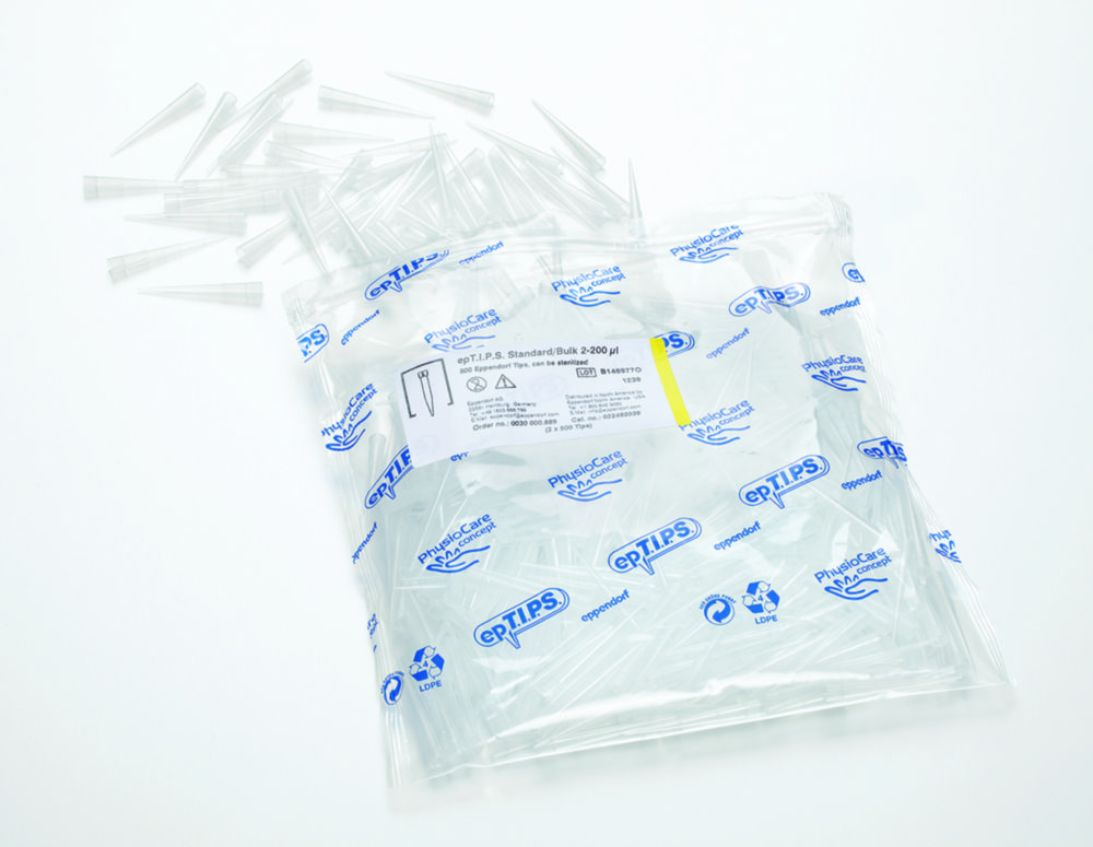 [4020380] Pipette tip, ep T.I.P.S. standard, 50 - 1250 µl, 76 mm, 2 x 500 pcs., bag, green