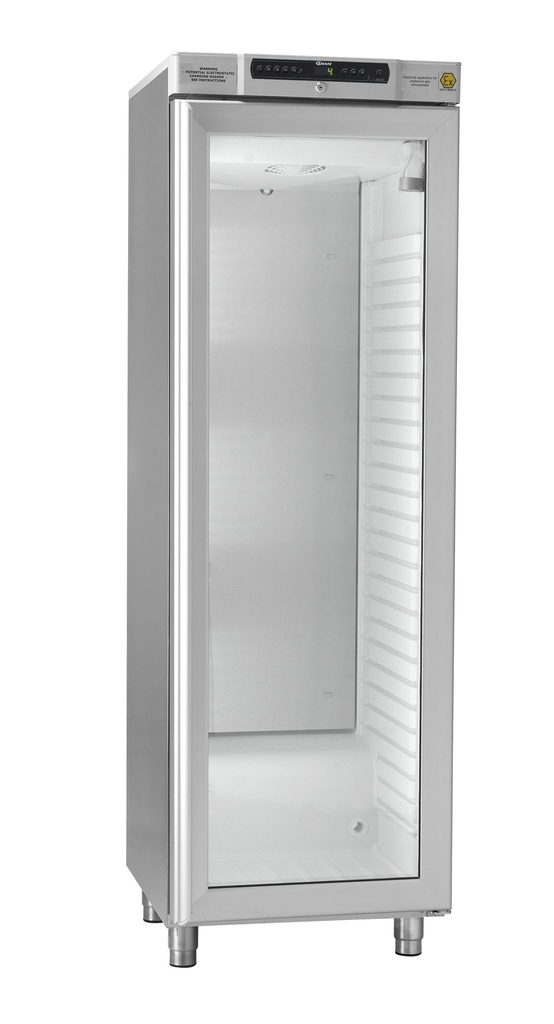 [4563042] Refrigerator, GRAM BioBasic RR410, +2/15°C, 346L, glass door, 6 shelves, white