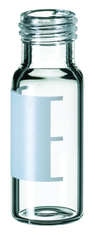[4662800] Vials w. screw neck, LLG, N 9 short thread, wide opening, 1,5 mL, clear, w. labeling field