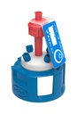 Reservoir cap, SCAT Safety Cap IV V2.0, GL 45, 1 x air valve / 4 x capillary
