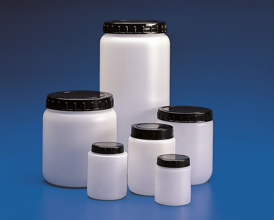 [4672393] Sample container,PE,w/ inner lid,Ø111x128mm, 1000ml, 10 pcs