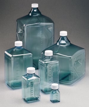 [4675587] InVitro Biotainer® bottle 125ml PC, light blue, PP screw-cap, sterile, pack of 50