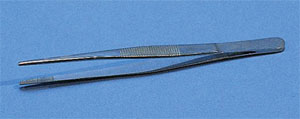 Forcep, straight, blunt, 145mm