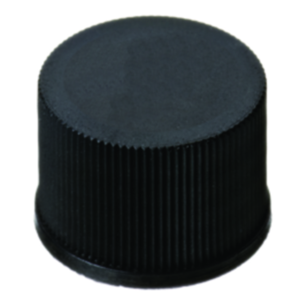 Screw cap, LLG, N 15, black PP, butyl/PTFE 55 A