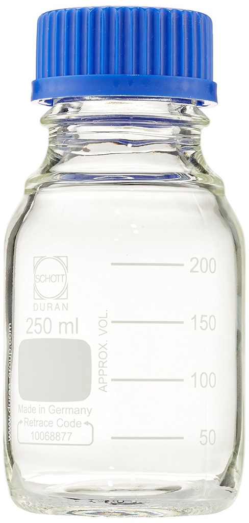 [4679005] Lab bottles w screw-cap 250 ml. 10/pk
