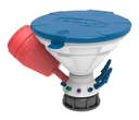 Safety funnel with lid, SCAT Universal Waste Hub JAN, S 55, HDPE, white/blue, w. charcoal filter