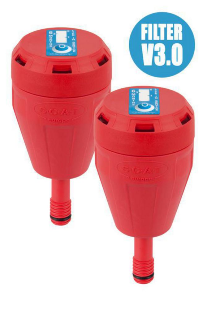 Charcoal filter, SCAT Exhaust filter M V3.0, GL 14, w. splash guard and change indicator, 2 pcs
