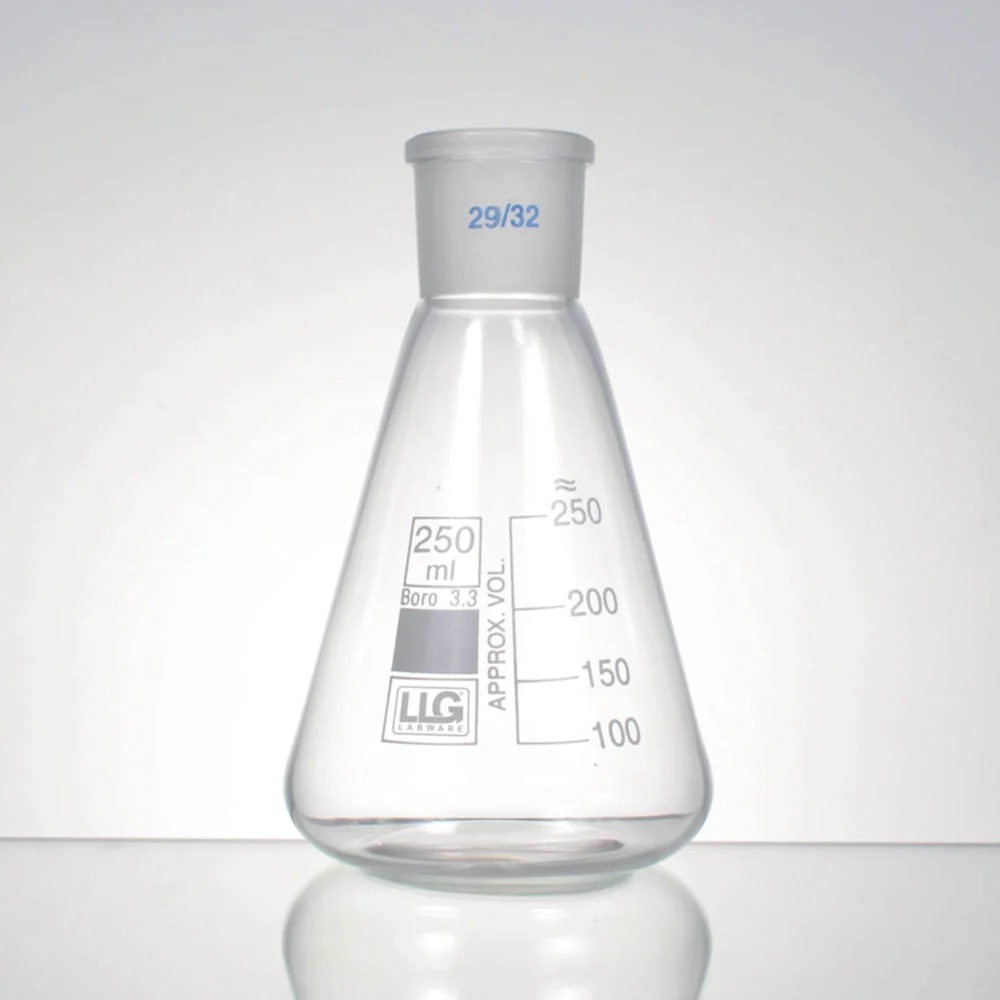 Erlenmeyer flask with NS29, LLG, 100 mL, 2 pcs