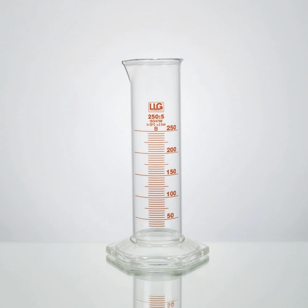 Measuring cylinder, LLG, low, cl. B, 10 mL, 2 pcs