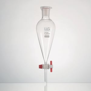 Separating funnel, LLG, conical, valve cock, 250 ml