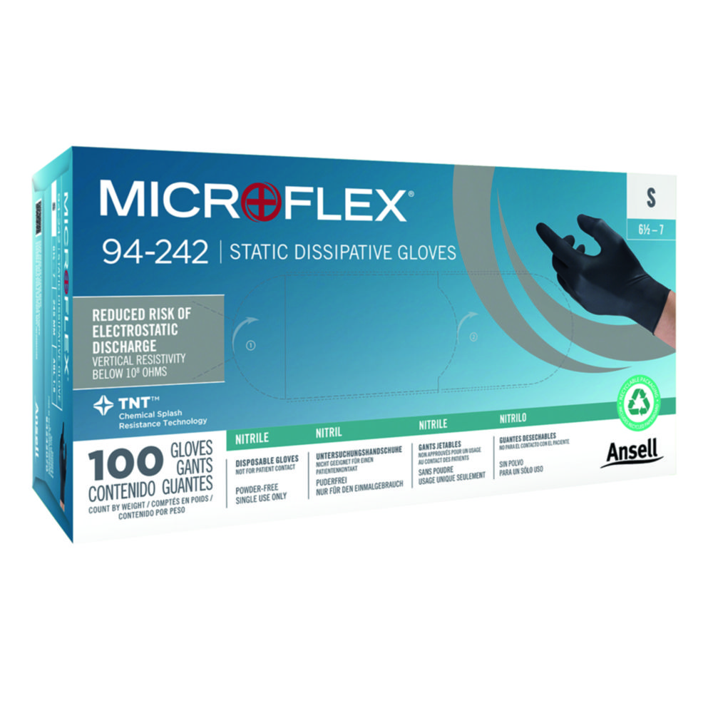 Nitrile gloves, Ansell Healthcare MICROFLEX 94-242, size L (8,5-9)