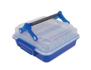 [4692499] DuraPorter®XL, High-Capacity Sample Transport Tote incl. MultiTube Insert, Clear/Blue