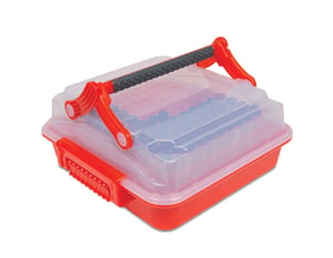 [4692500] DuraPorter®XL, High-Capacity Sample Transport Tote incl. MultiTube Insert, Clear/Red