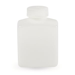 LLG-Wide-Mouth Bottle, 250 ml, Rectangular, HDPE, with Screw Cap, pack of 12