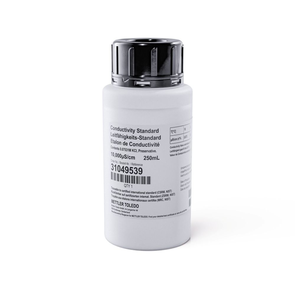 Conductivity standard, Mettler-Toledo, 10.000 µS/cm, 250 mL