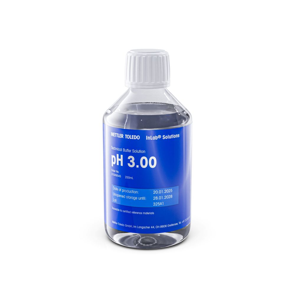 [4714561] Buffer, technical, Mettler-Toledo, pH 3,00 ±0,02, 25 °C, 250 mL