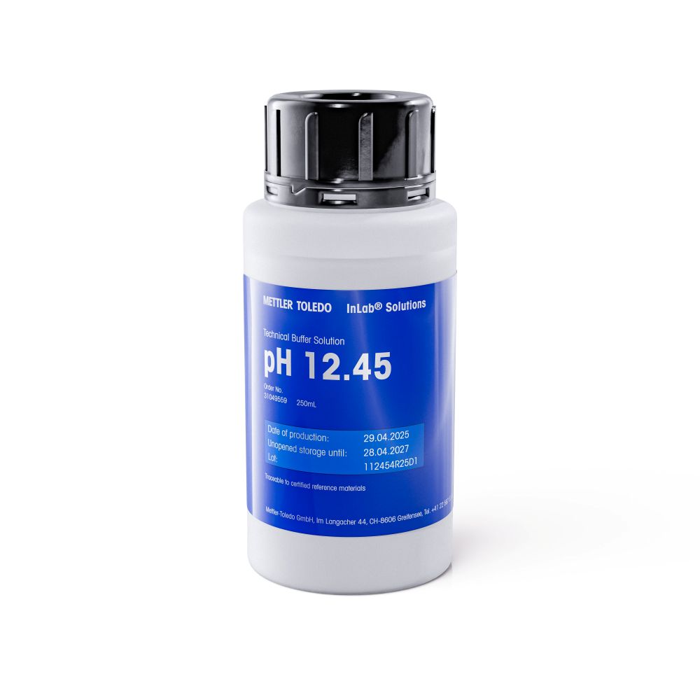 [4714565] Buffer, technical, Mettler-Toledo, pH 12,45 ±0,05, 25 °C, 250 mL
