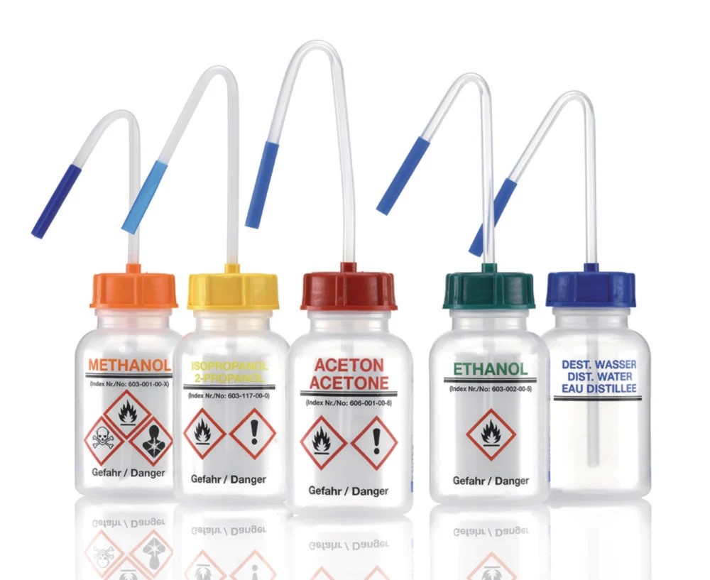wide neck wash bottle ethanol 500 ml green cap