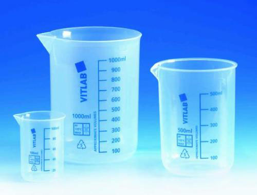[1470101] Beaker PP with blue grad. and spout,1000 ml
