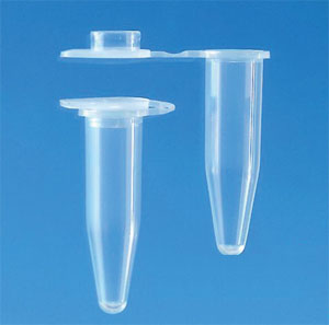 PCR 0,5 ml, clear flat cap