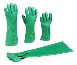Chemical protection gloves, durable, 35 cm, s.10