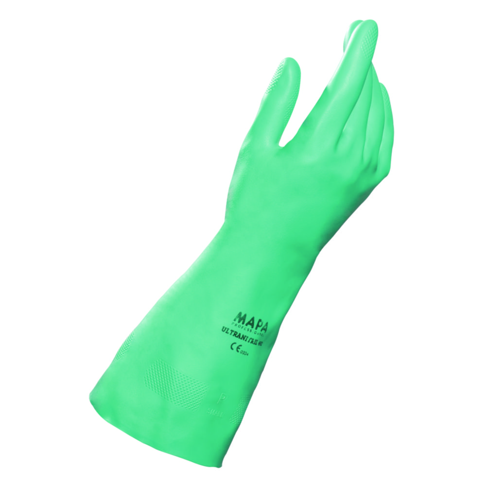Chemical protection gloves, MAPA Ultranitril 492, size 10