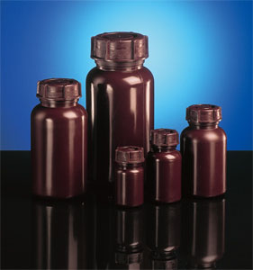 PE bottle wide w/o lid 50 ml brown