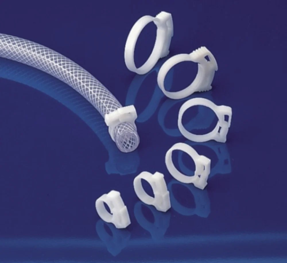 Tubing clamps POM, Jaw opening 9,0 to 10 mm