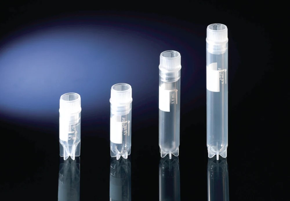 Cryotube, Nunc, PP, sterile, int. thread, conical star-shaped, 1 ml, 10 x 50 pcs