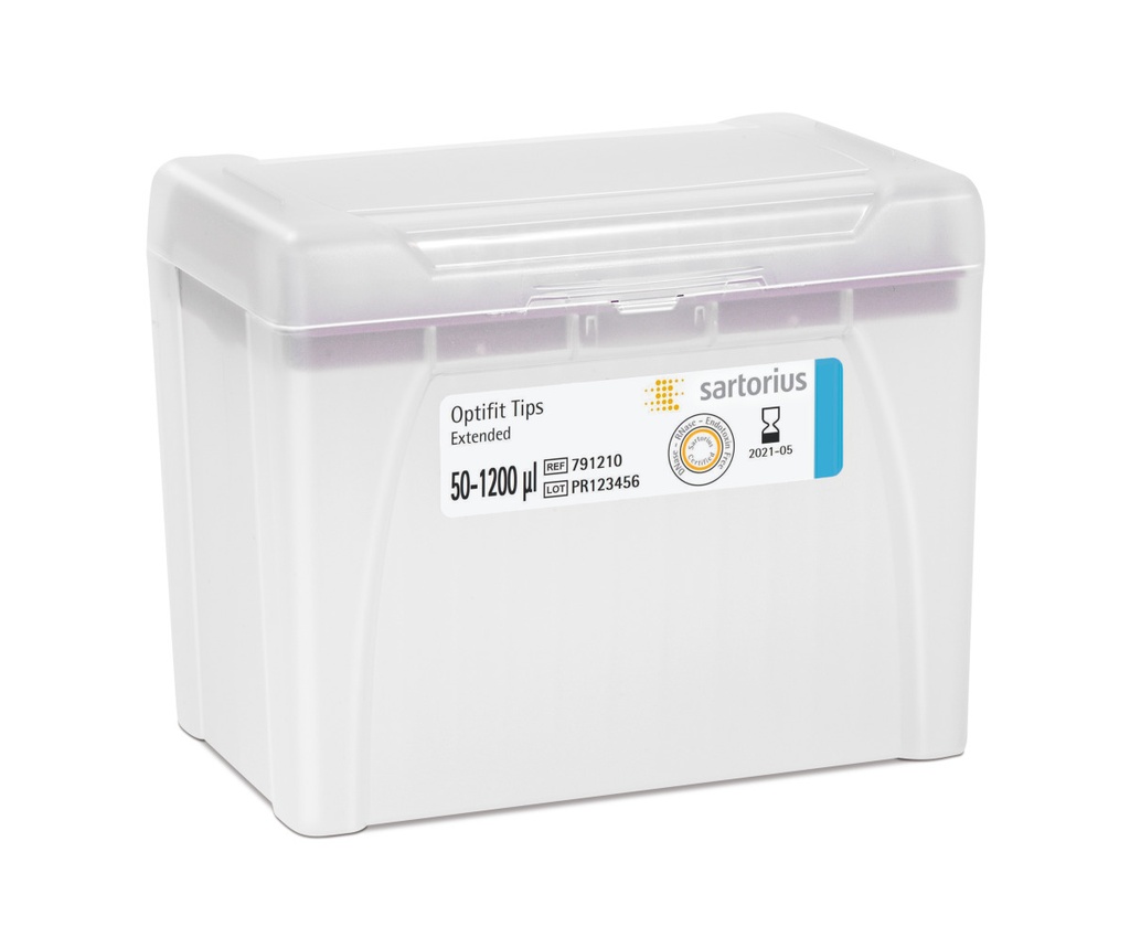 Optifit-Pipette tips, Sartorius, 50-1200 µl, length 90,0 mm, 10 rack of 96 pcs.
