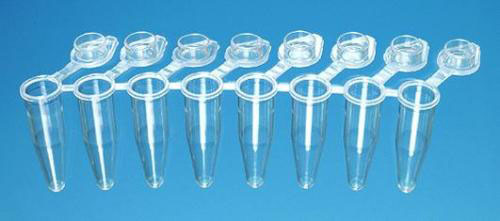 PCR tubes 0.2 ml, PP 8-strips, with lid, for Real
