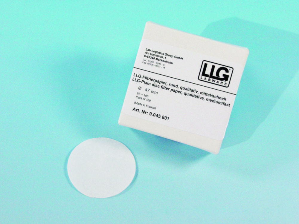 Filter circles, LLG, qualitative, medium, Ø185 mm, 8-12 µm, 100 pcs