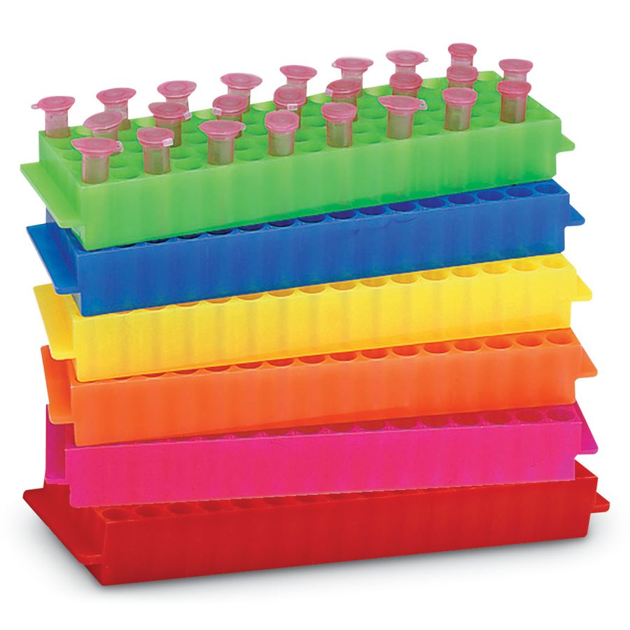 Microtube rack, natural 80-well, PP, for 1.5/2.0 m