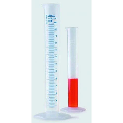 Vol.cylinder 100ml, high form PP, cl.B, embossed s