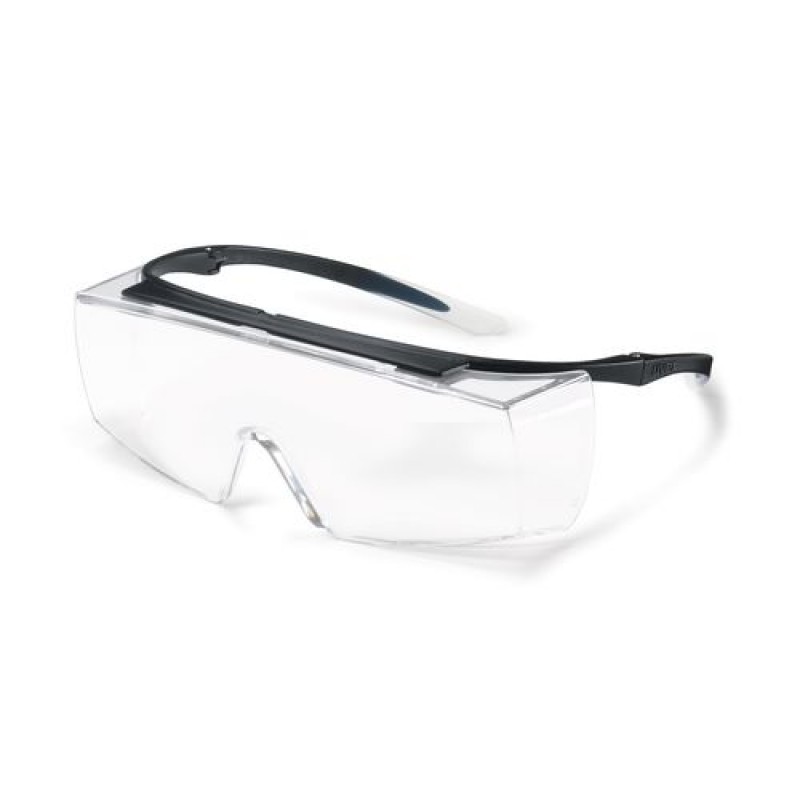 [6252619] Safety glasses, uvex super f OTG 9169, clear lens, black