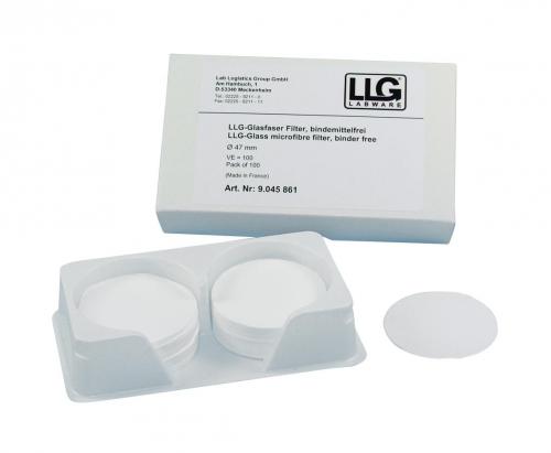 Filter circles, glass microfiber, LLG, slow, Ø70 mm, 0,7 µm, 100 pcs