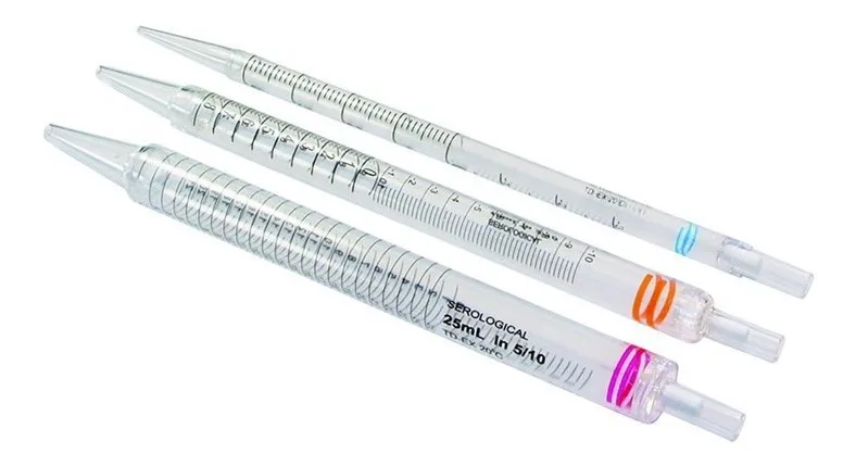 [6265883] Serological pipette, LLG, short, PS, 25 mL : 0,5 mL, sterile, red, filtered